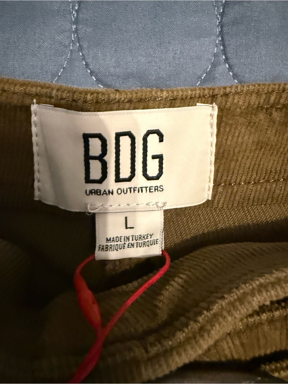 BDG Olive Corduroy Skort with Ring Accent - Picture 3 of 7